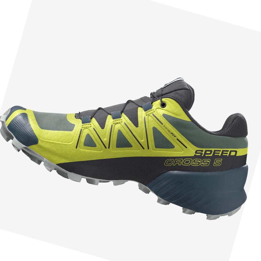 Salomon SPEEDCROSS 5 Erkek Patika Koşu Ayakkabısı Sarı Siyah | TR 3512MQZ